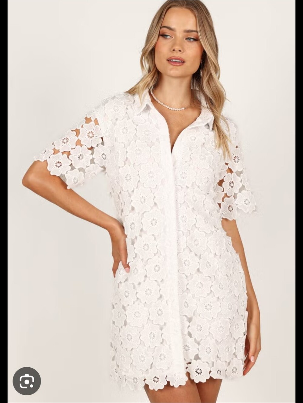 Petal and Pup Women's Floral White Dress Size 12